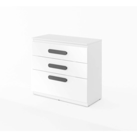 Replay RP-17 Chest of Drawers - PINK 90cm White Gloss